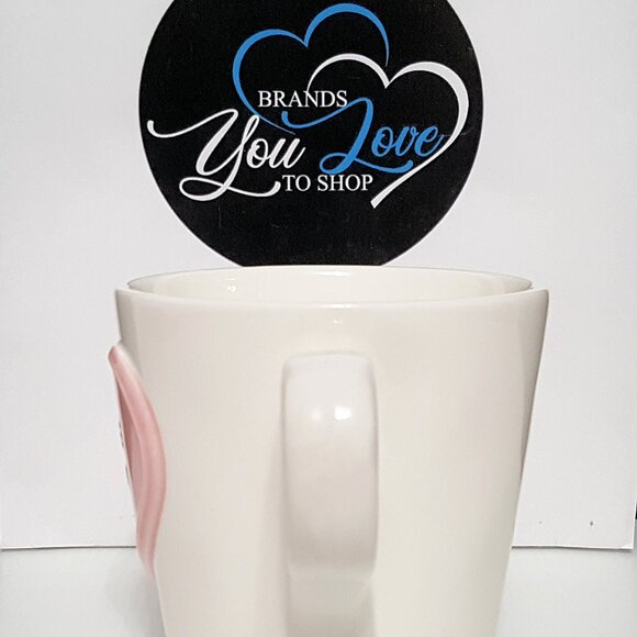 NEW RARE Pottery Barn Conversation Heart Mug XOXO 14 OZ Stoneware Valentine's - Picture 2 of 6